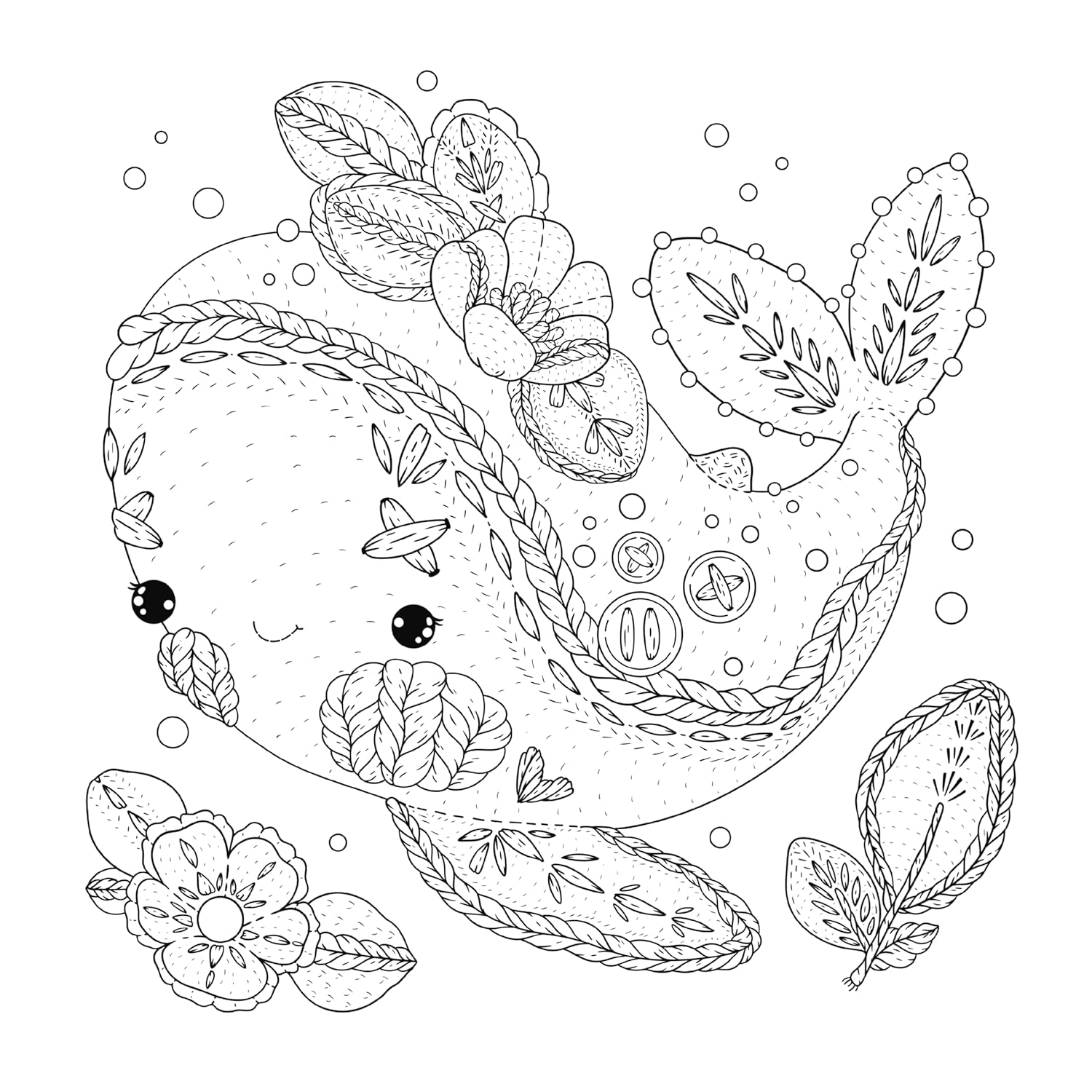 The Cutest Of Cute Amigurumi: Sea Friends (Coloring Book)