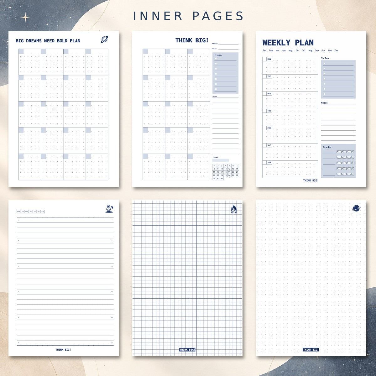 Undated Planner Notebook'26 A5 - Space