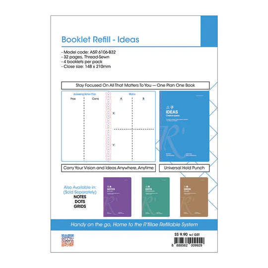 A5 Ideas Booklet Refill For Refillable Ring Diary Planners