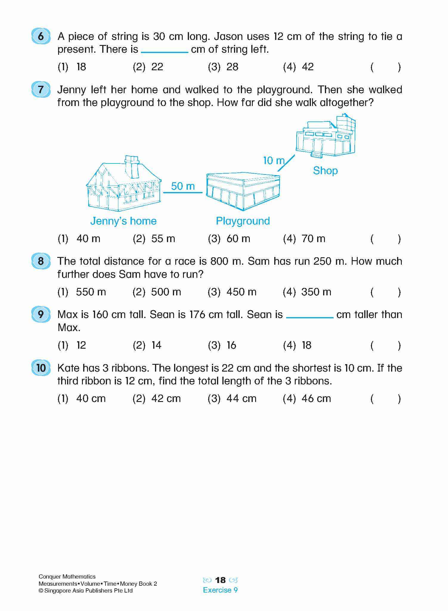 Primary 2 Conquer Mathematics Measurements • Volume • Time • Money Workbook 2 - 3rd Edition