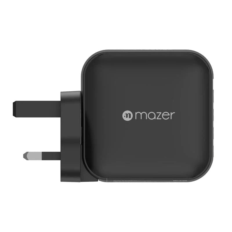 Mazer M-G100W-V5-BK PD100W 3C1A Travel Adapter with Changeable Plugs (Black)