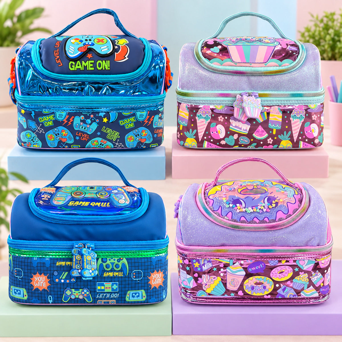 Double Layer Lunch Bag – Assorted Design