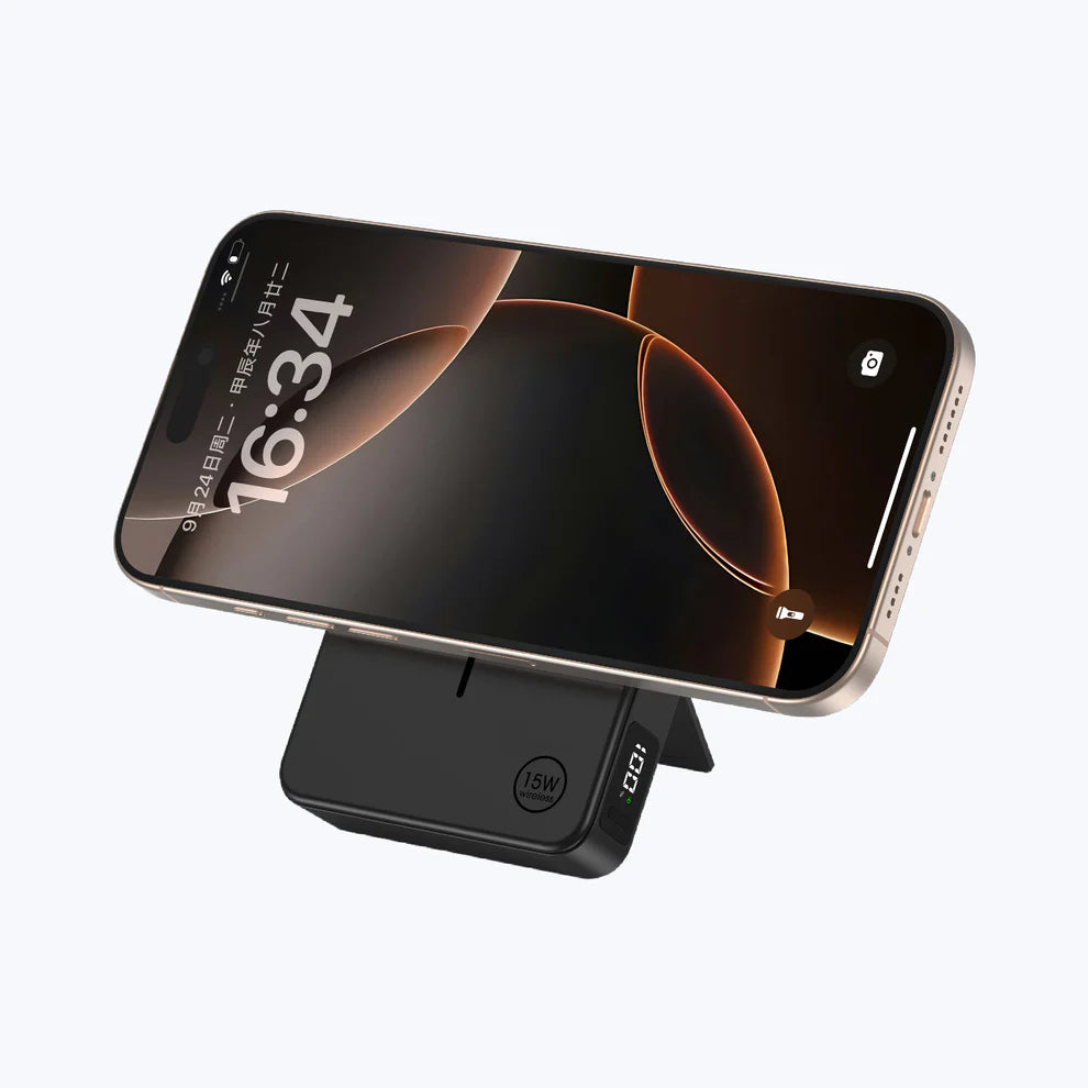 Mazer MagAir20 10000mAh Magnetic Wireless Power Bank - Black