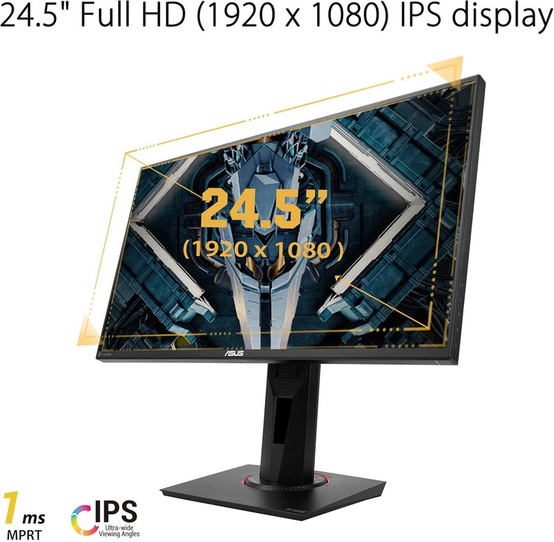ASUS TUF Gaming VG259QR Gaming Monitor – 24.5 inch Full HD (1920 x 1080), 165Hz, Extreme Low Motion Blur, G-SYNC Compatible ready, 1ms (MPRT), Shadow Boost, Black