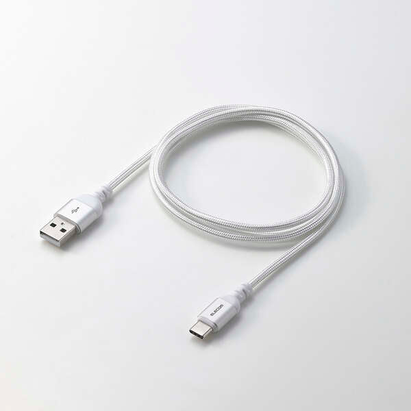 Elecom Braided USB-A to USB-C 15w 1M White