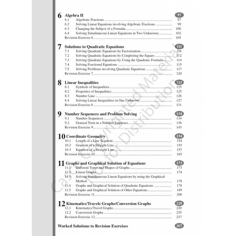 O-Level Elementary Mathematics Companion Book 1