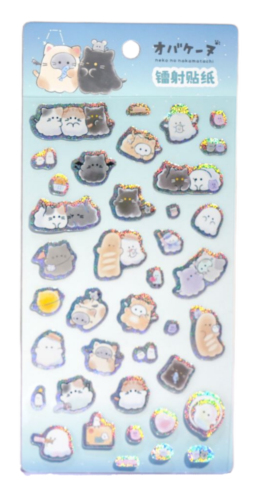Obakenu Laser Stickers - Blue