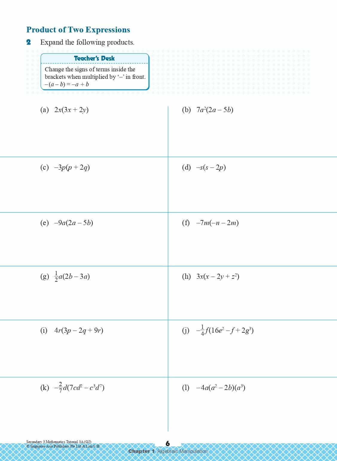 Secondary 3 Mathematics Tutorial 3A [G2]