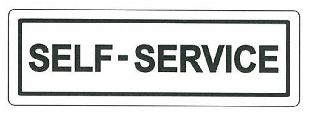 COSMO SELF-SERVICE SIGN SA5-671W (150mm X 50mm)