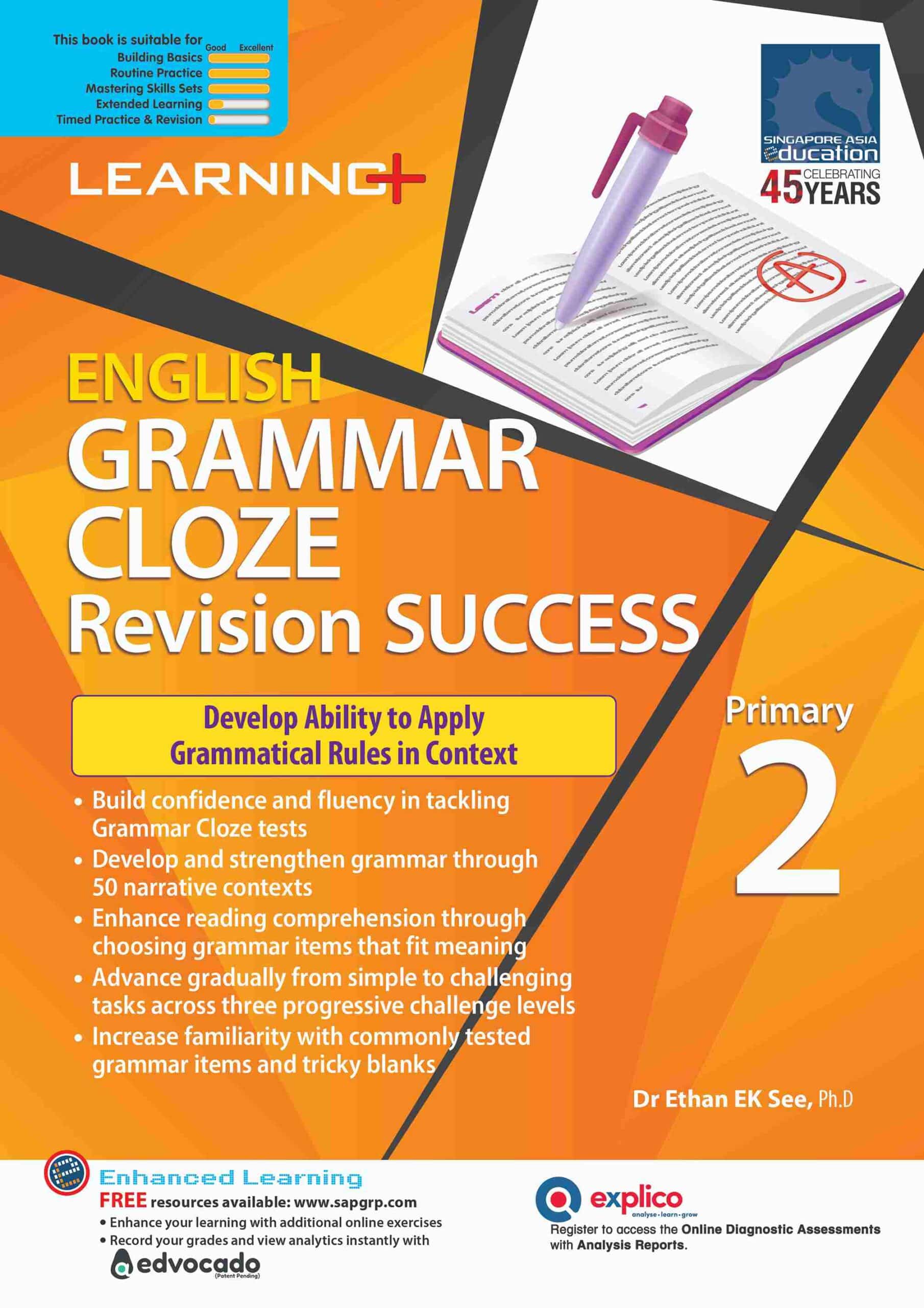 Learning+ English GRAMMAR CLOZE Revision SUCCESS Primary 2