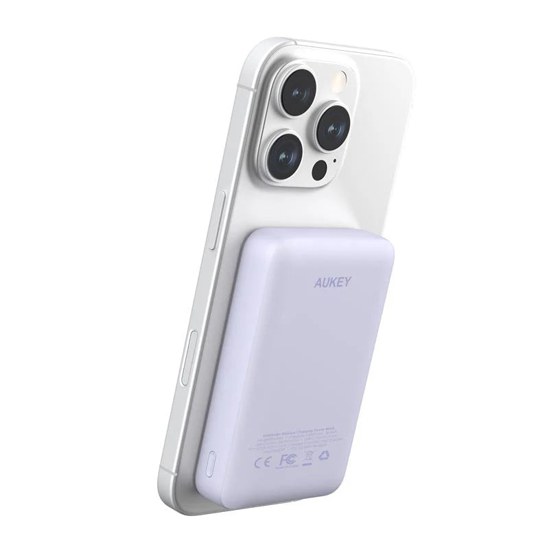 Aukey PB-MS04 10000mAh 20W Magsafe Ultra Slim Powerbank - Purple