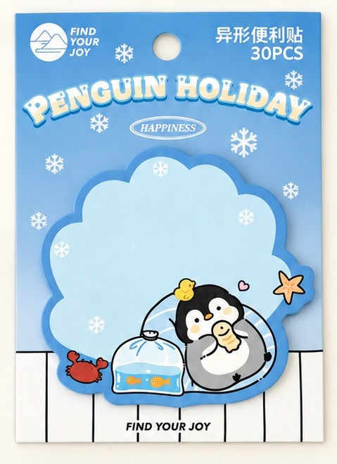  Penguin-Themed Sticky Notes 30 Sheets – 4 Assorted Design 