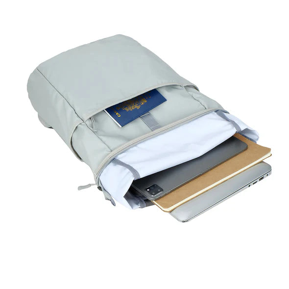 Agva 14.1" Rollable Travel Laptop Backpack - Grey