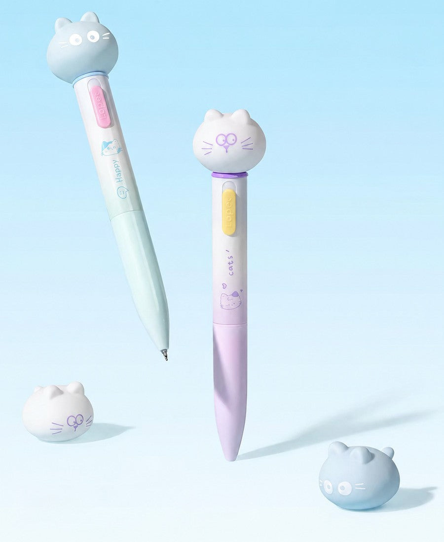 Meow Shine 0.5mm Black Ink Gel Pen 2pcs