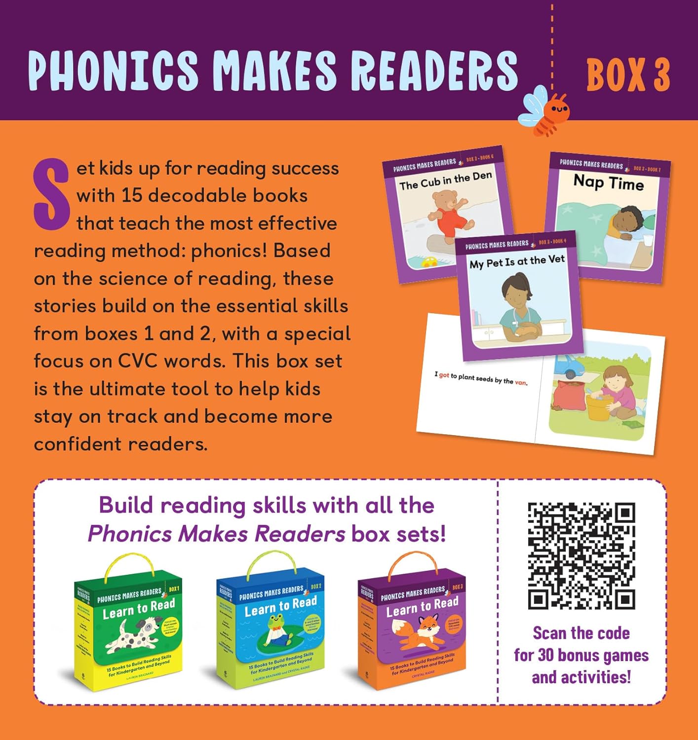 Phonics Makes Readers: Learn To Read Box 3 (Build Reading Skills For Back To School) Paperback – Picture Book