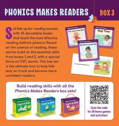 Phonics Makes Readers: Learn To Read Box 3 (Build Reading Skills For Back To School) Paperback – Picture Book