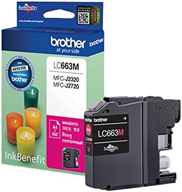 Brother LC663M Original Ink Cartridge Compatible with MFC Series, 550 Pages, Magenta