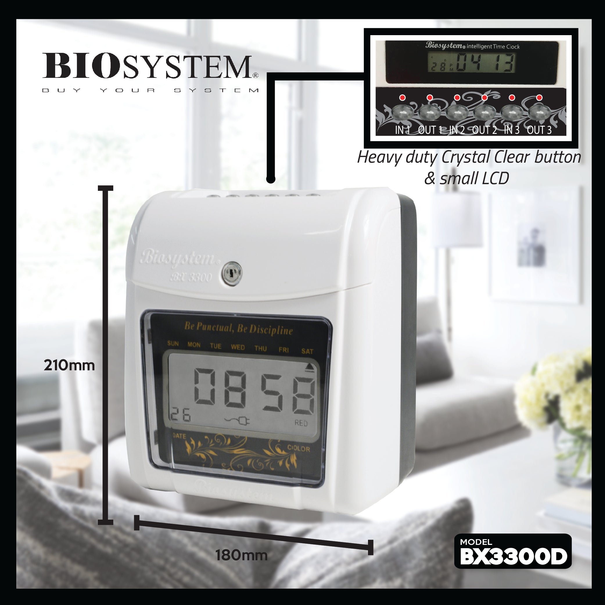 Biosystem Time Recorder Bx3300d