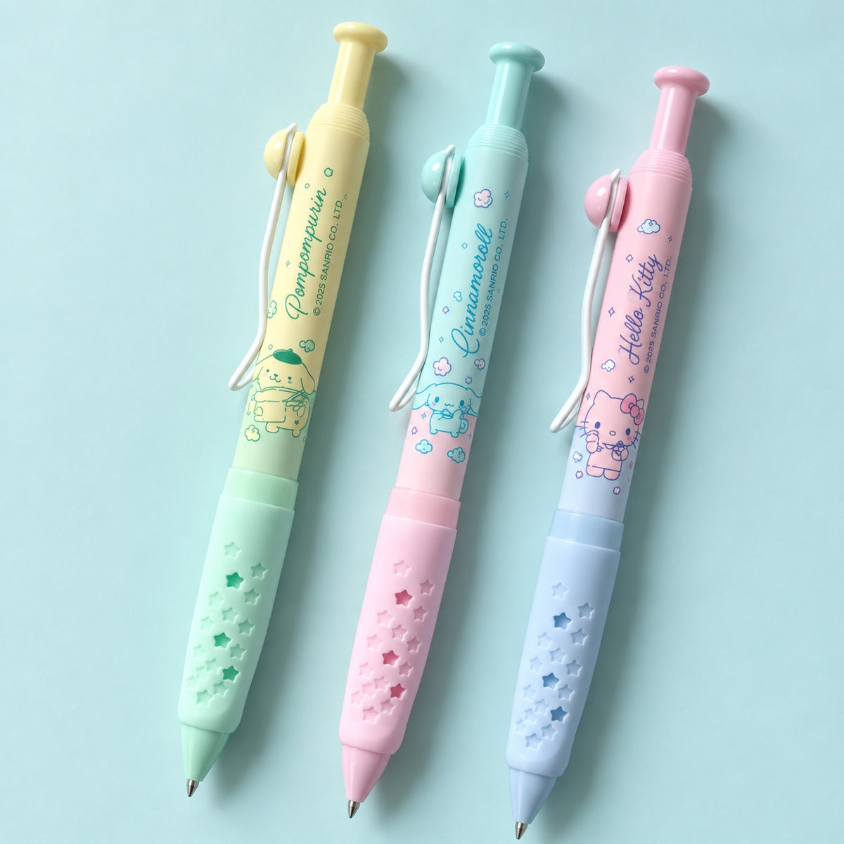  Sanrio Characters Star Grip Retractable Gel Pen 0.5mm Black - 6 Assorted Design 