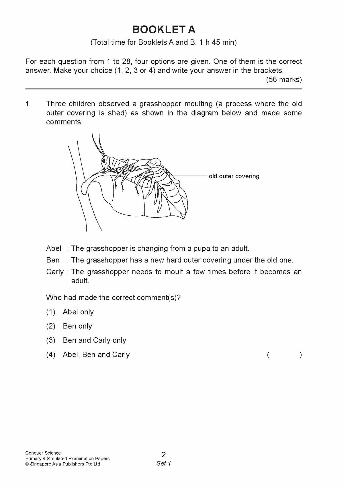 Conquer Science Primary 4 Simulated Examination Papers