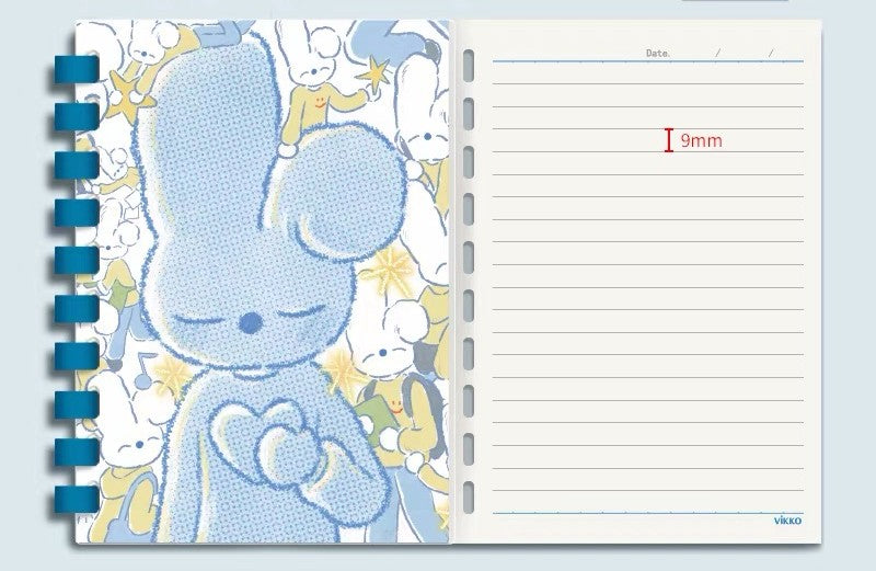  A5 Disc-Bound Ruled Notebook 60 Sheets – Blue Rabbit 