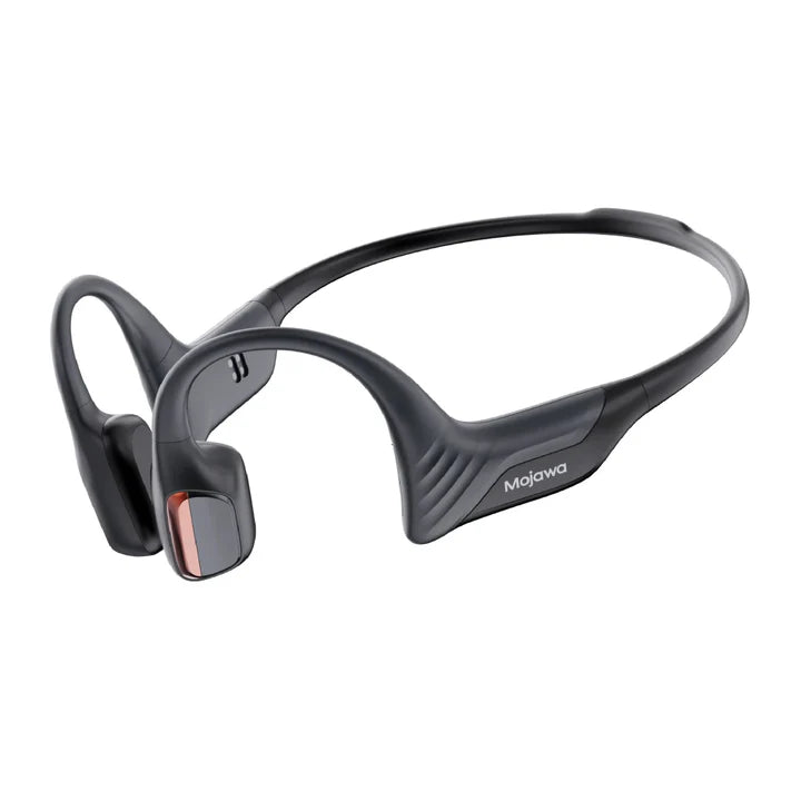Mojawa Purra Run Long Battery Life Bone Conduction Headphones | 15-Hour Battery Life Wind Noise Reduction for Cycling - Black