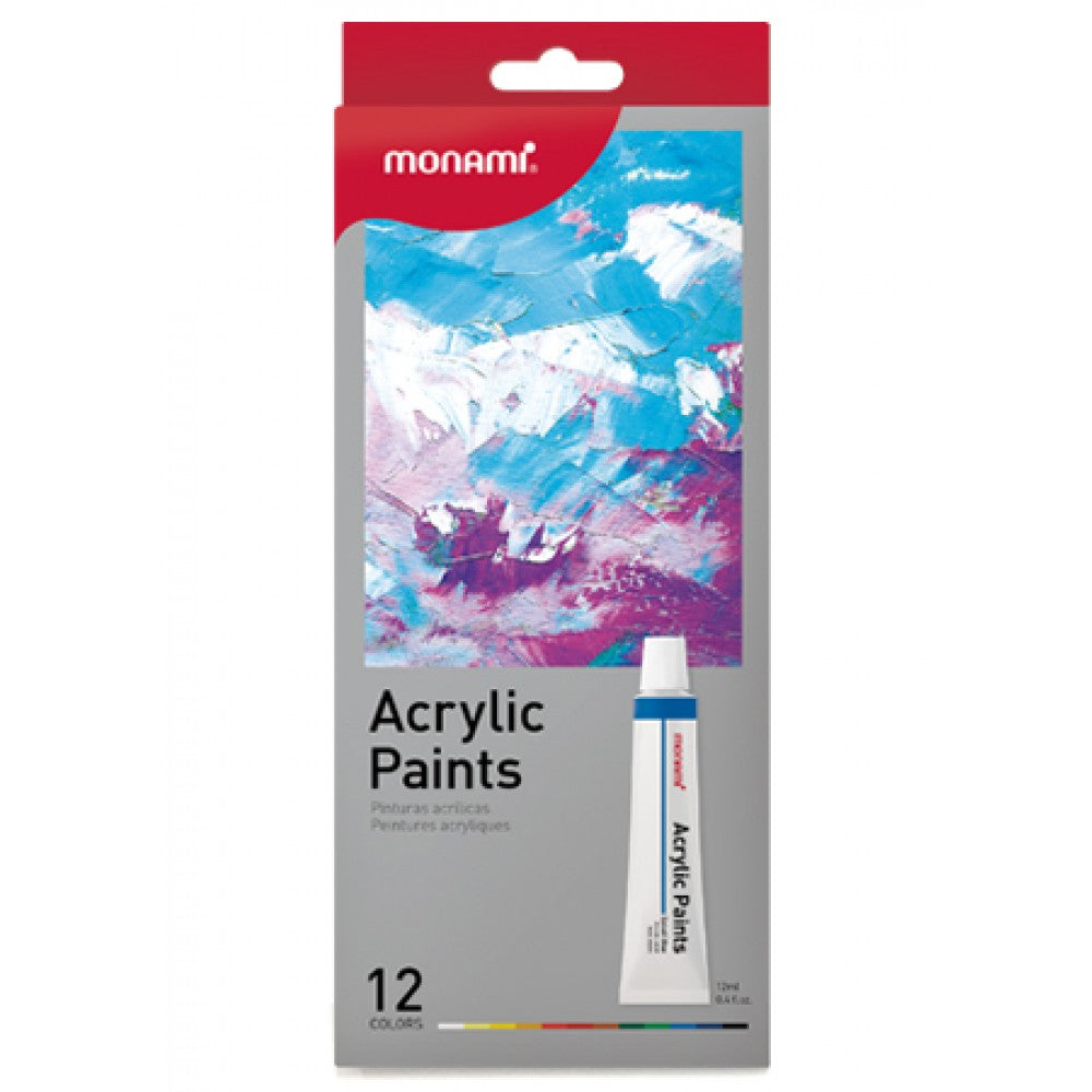 MONAMI ACRYLIC PAINTS 12ML - 12 COLOURS
