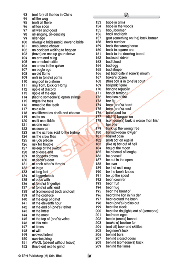 English Idioms & Proverbs (English - Chinese)