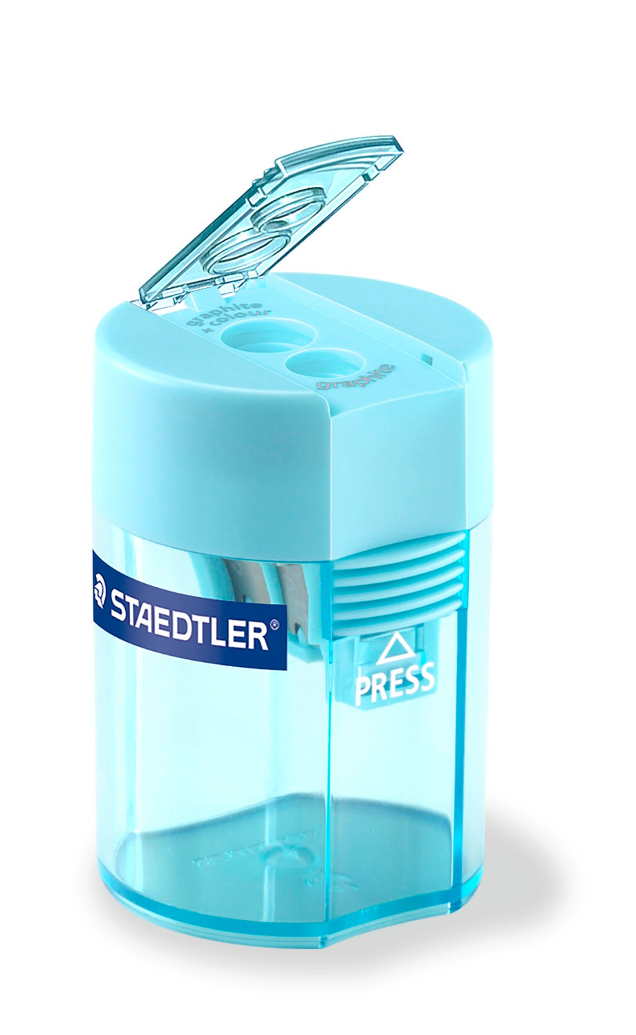 STAEDTLER DOUBLE HOLE TUB SHARPENER 512 CYAN