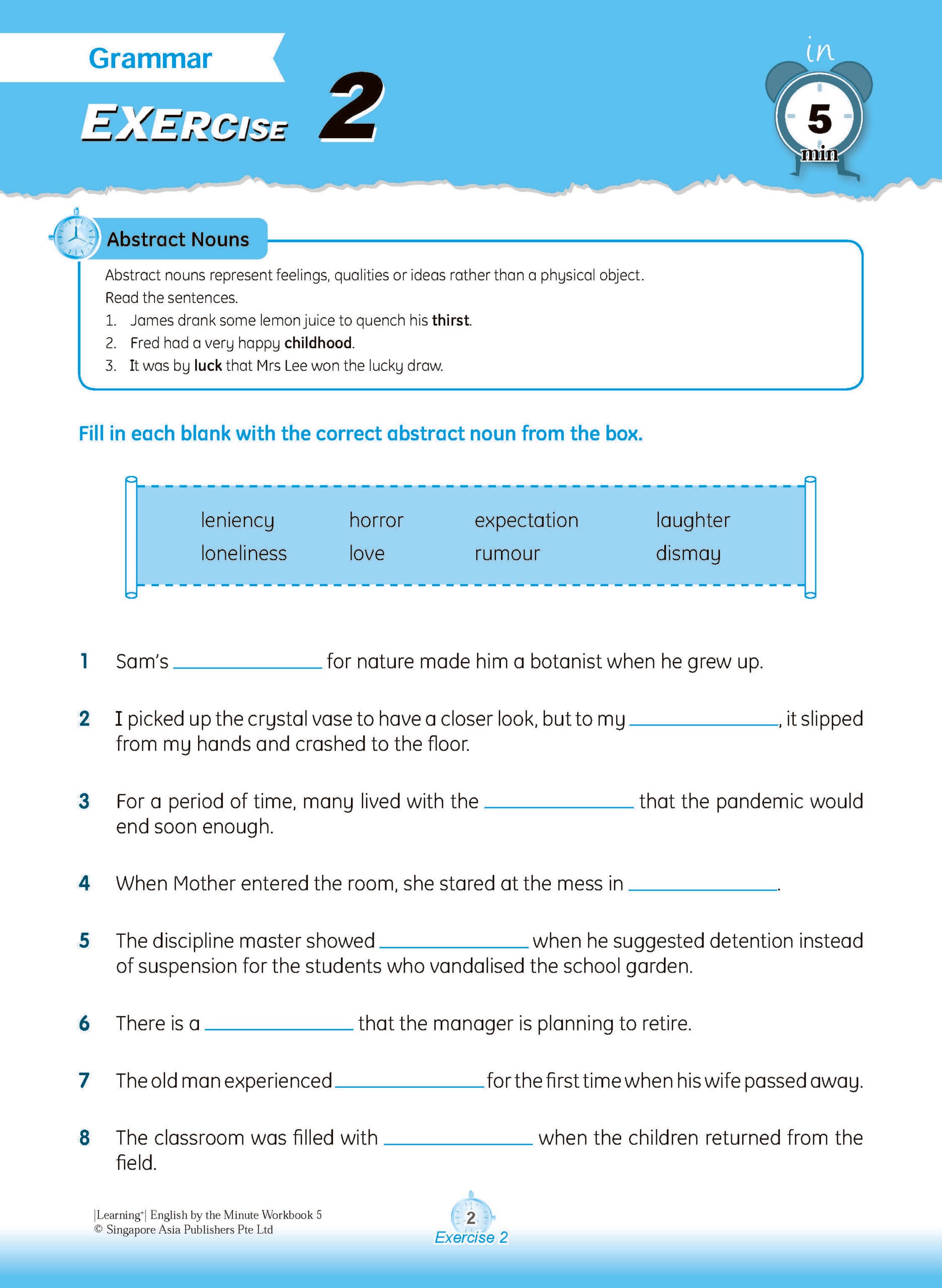 Learning+ ENGLISH by the MINUTE Workbook 5