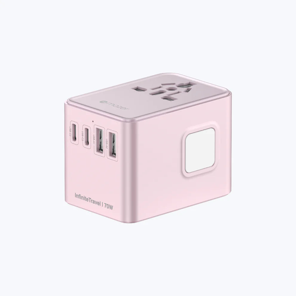 Mazer M-IFTravel170PD-PK InfiniteTravel GaN PD70W 3C+2A World Travel Charger (Pink)