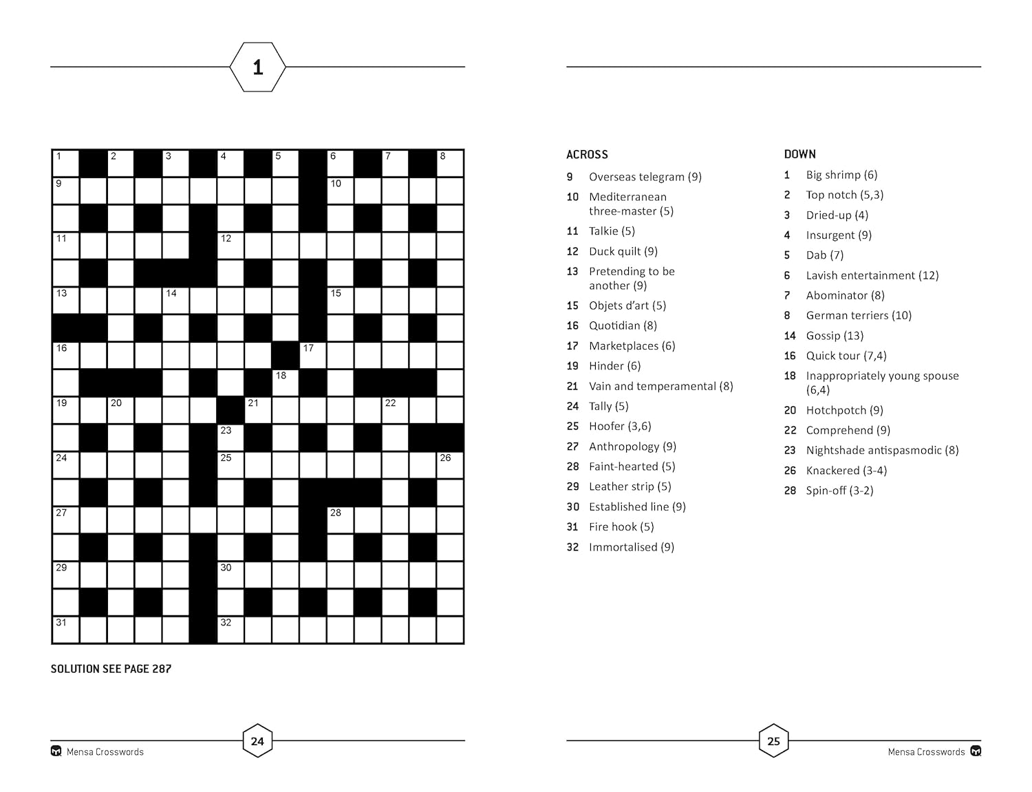 Mensa Crosswords: Test your word power with more than 100 puzzles