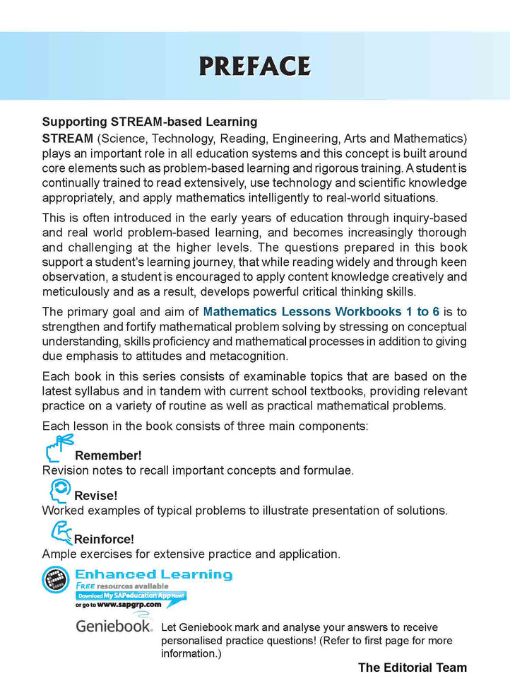 Mathematics Lessons Workbook 6