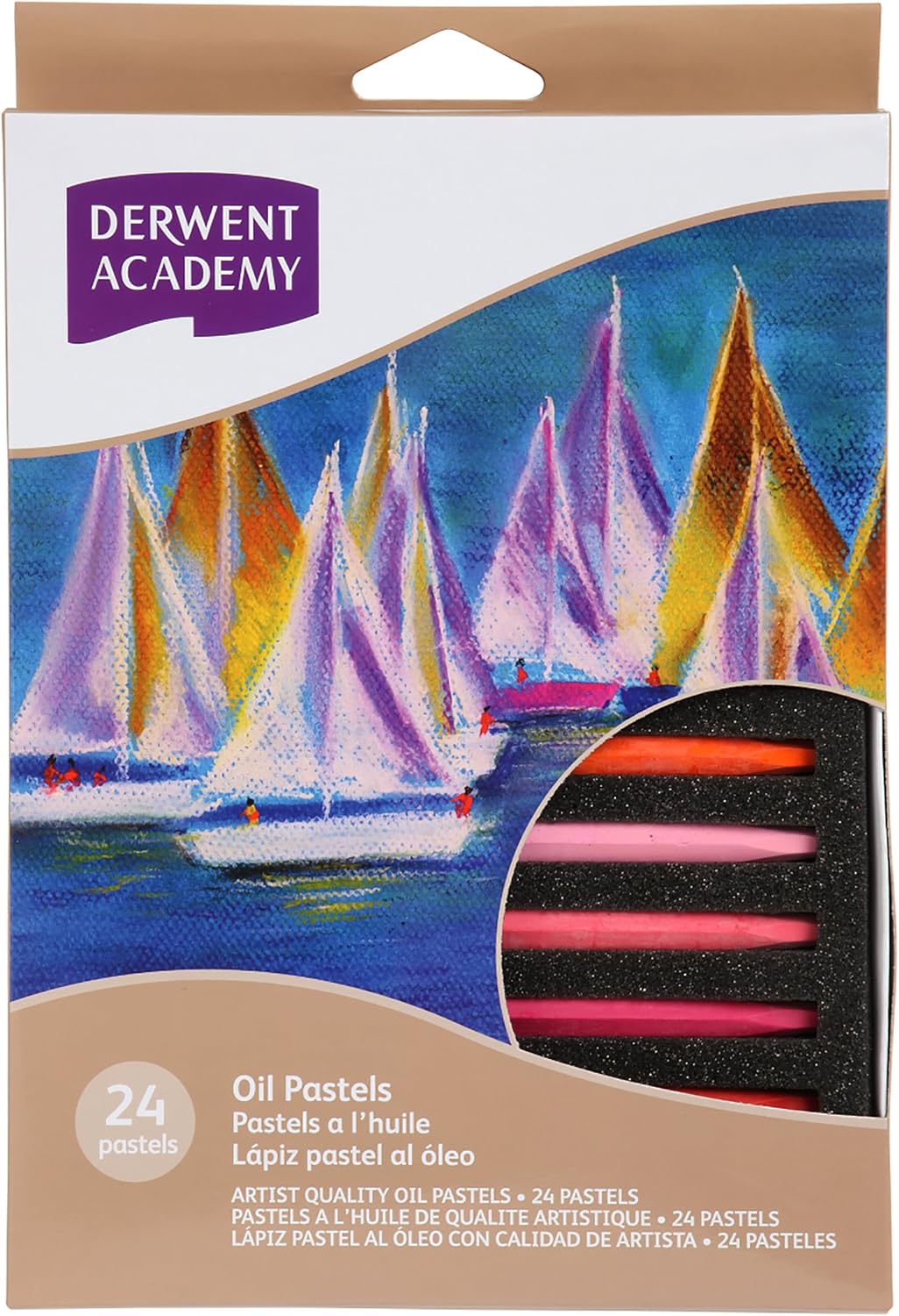 Derwent Academy Oil Pastel, Set Of 24 Colors (r32905)