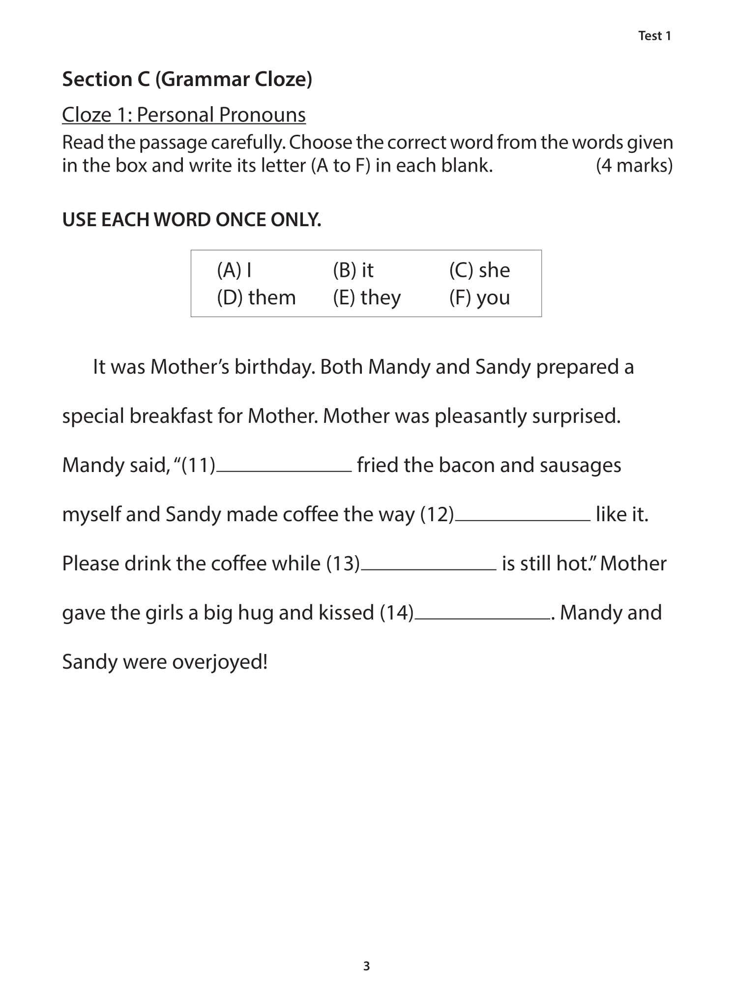 Primary 2 English Excel in Language Use and Comprehension