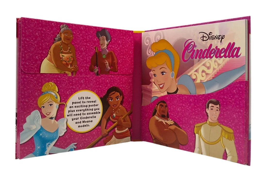 Disney Princess Cinderella & Moana Read, Build And Play (Paperback)