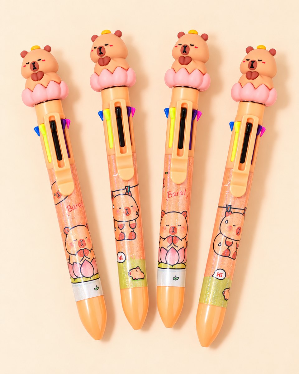 Capybara 8-In-1 Colour Ballpoint Pen 