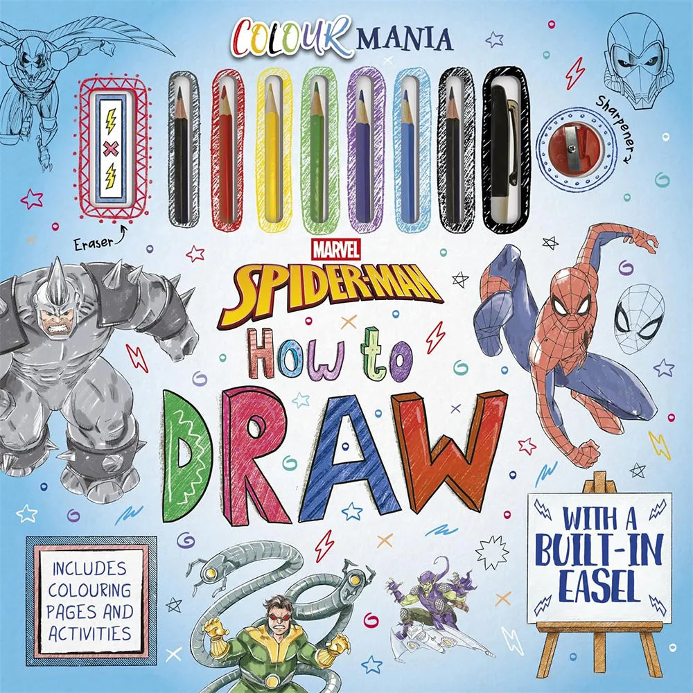 Marvel Spider-man: How To Draw (with Easel)