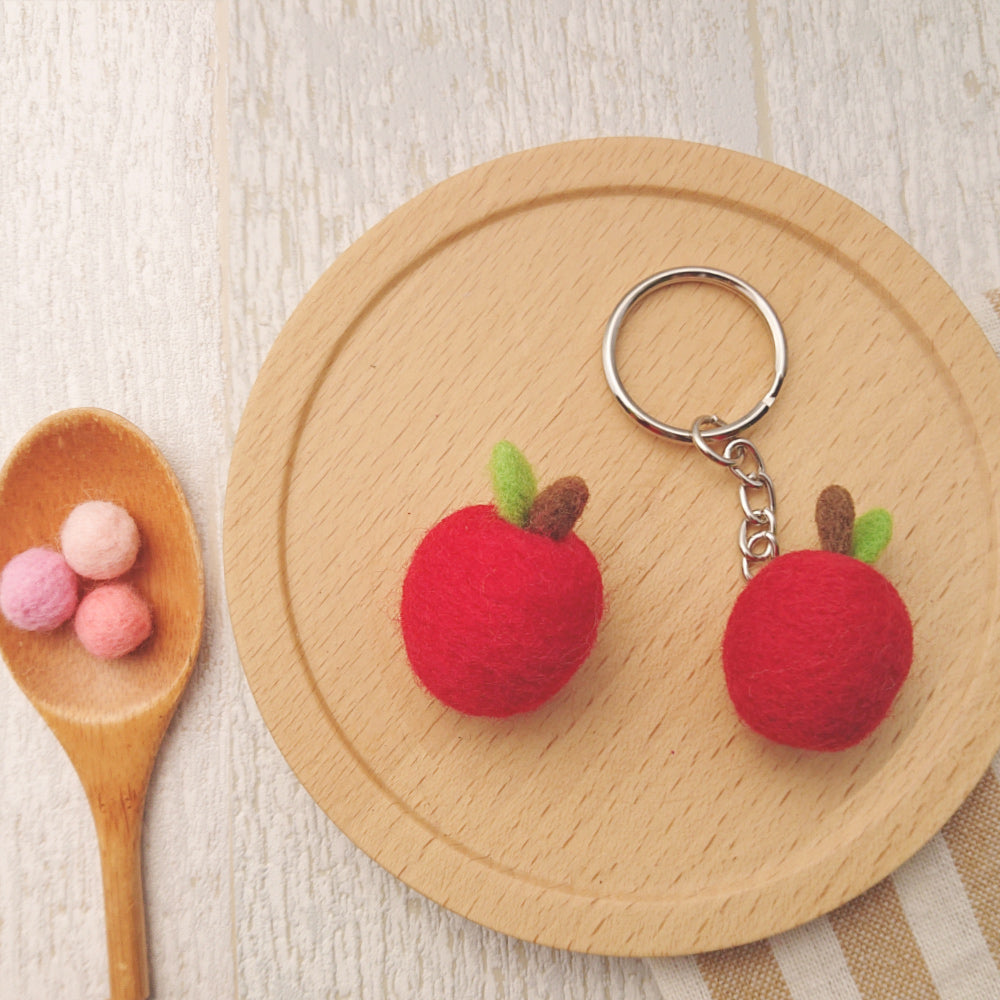 Diy Fruit Series Felting Kit - Apple
