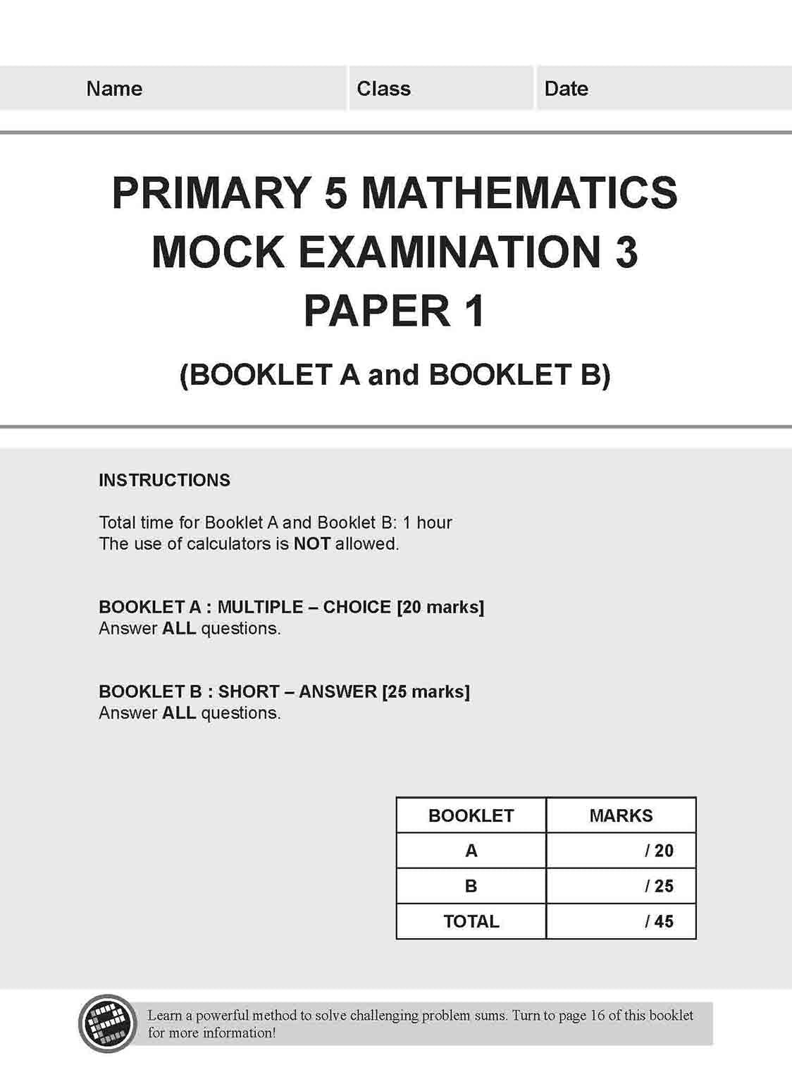 LEARNING+ Primary 5 Mathematics Mock Examinations