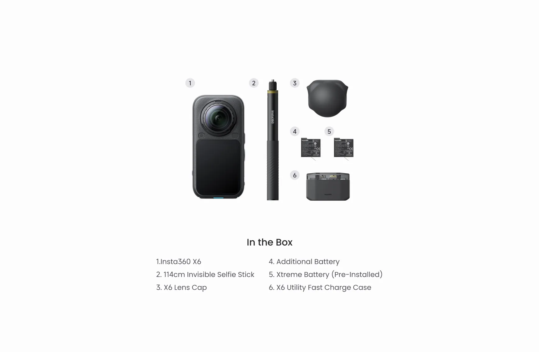 Insta360 X6 Essentials Bundle - Midnight Black