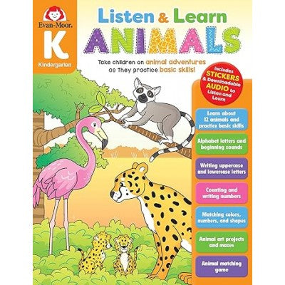 Grade K: Listen and Learn: Animals, Kindergarten Workbook: Animals