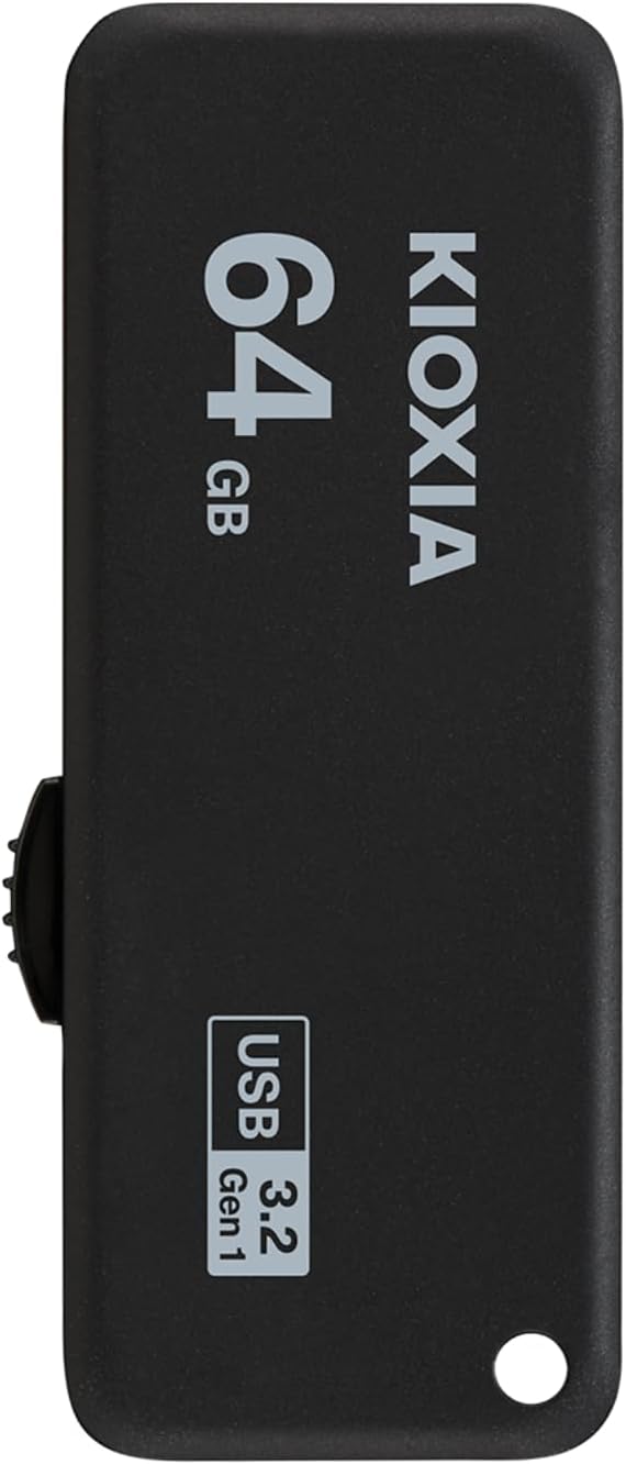 Kioxia LU365K064GG4 R150 USB ThumbDrive U365 Flash Drive, USB 3.2, 64GB,Black