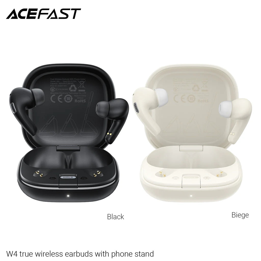 Acefast W4 True Wireless Earbuds With Phone Stand – White