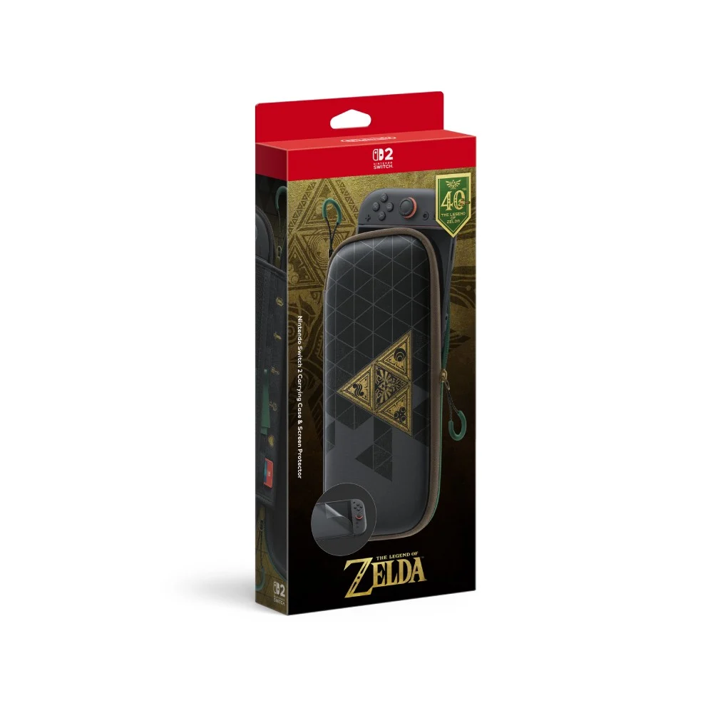 Nintendo Switch 2 Carrying Case & Screen Protector The Legend of Zelda 40th Anniversary Edition