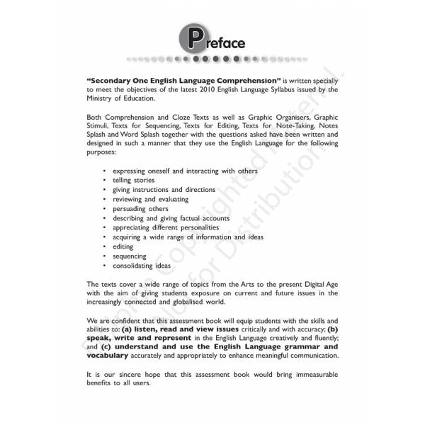 Secondary 1 English Language Comprehension