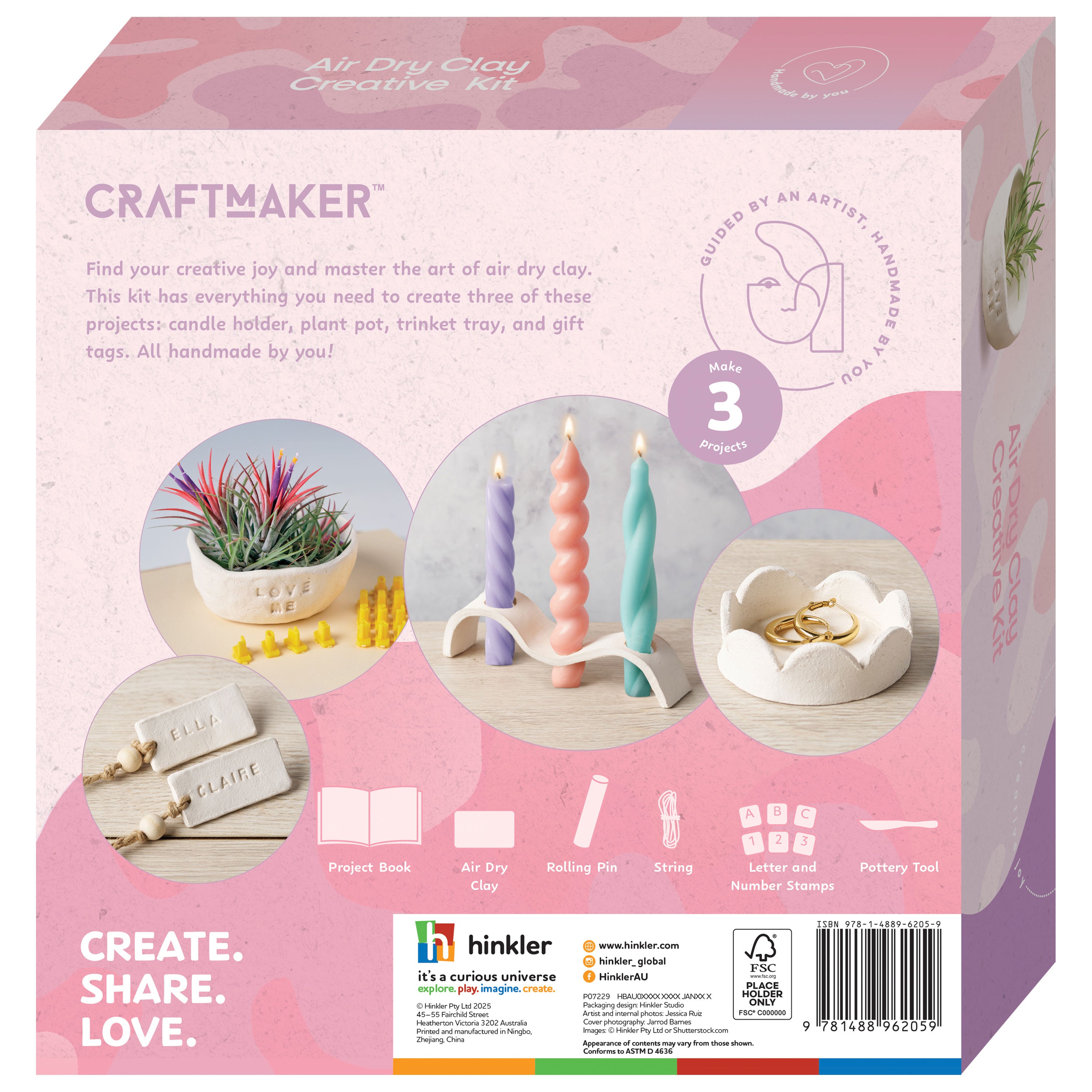 Craft Maker Air Dry Clay Decor Kit
