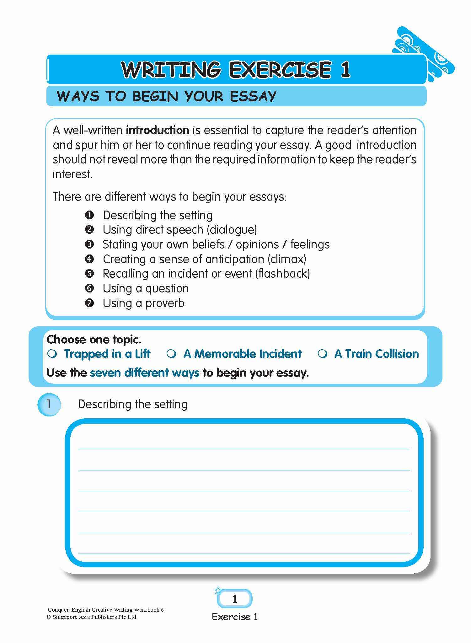 Primary 6 Conquer English Creative Writing Workbook 6 - 4th Edition