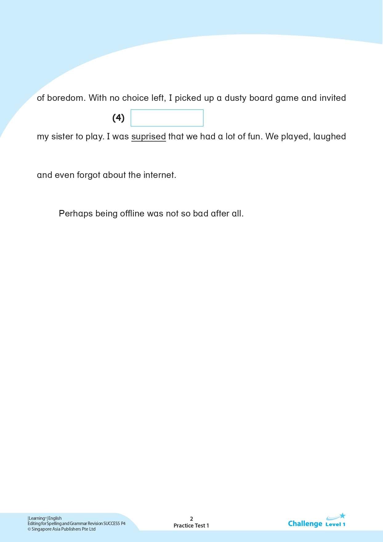 LEARNING+ ENGLISH EDITING for Spelling and Grammar Revision SUCCESS Primary 4