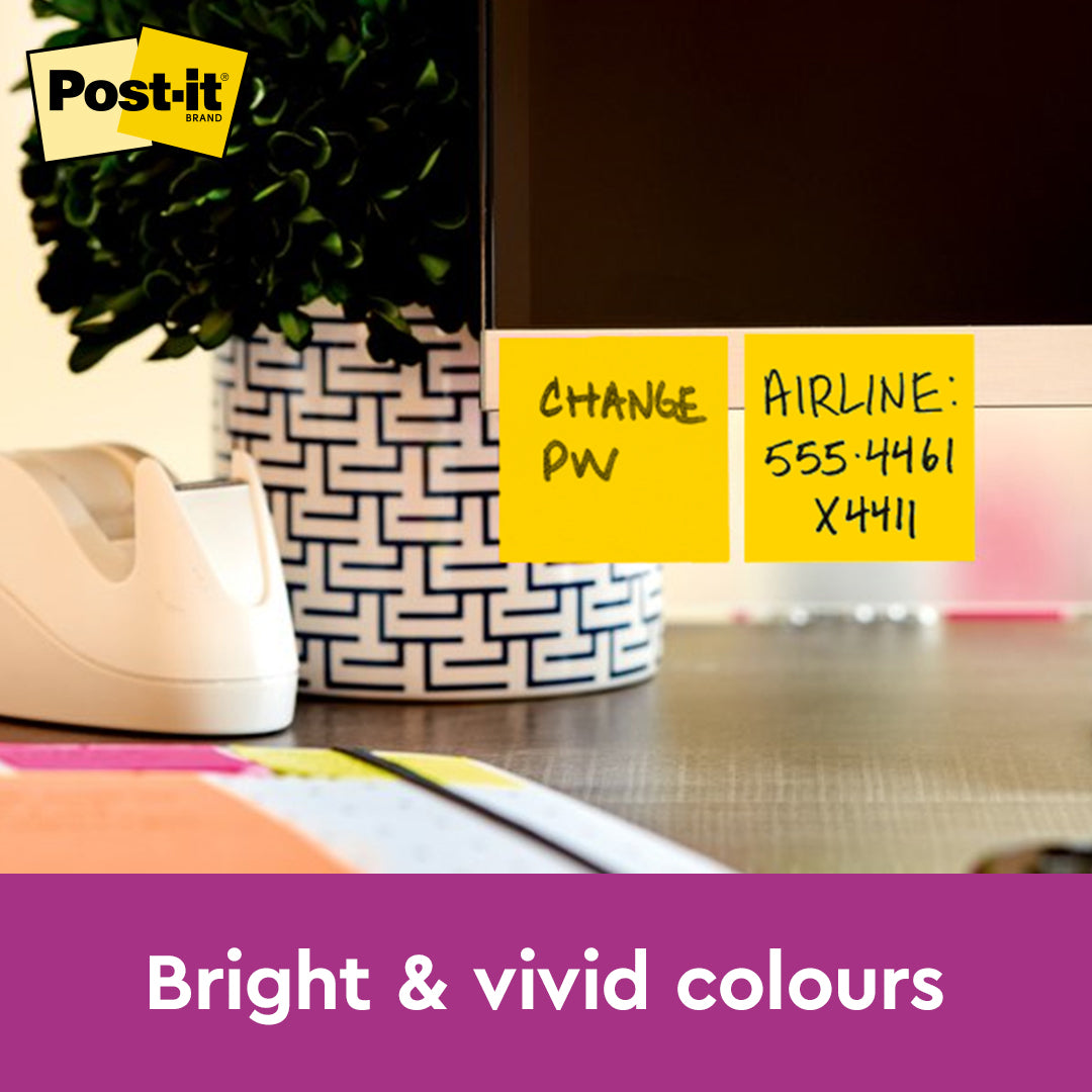 Post-it® 654-1ss3y Hb Yellow Super Sticky Notes 3x3", 90sheets
